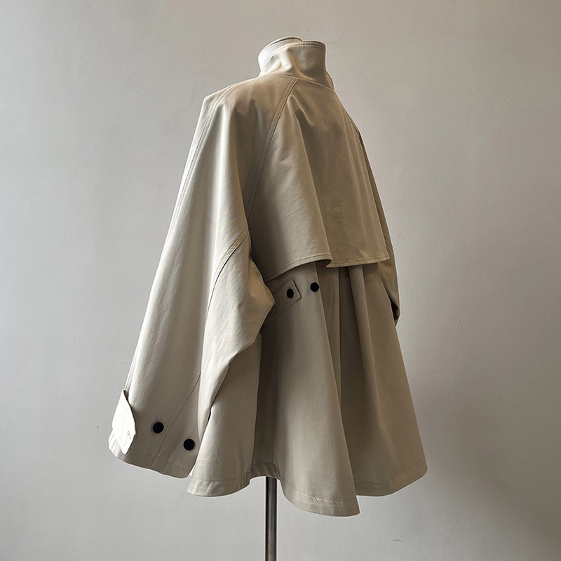 Damen Trenchcoat locker geschnitten Baumwolle 4