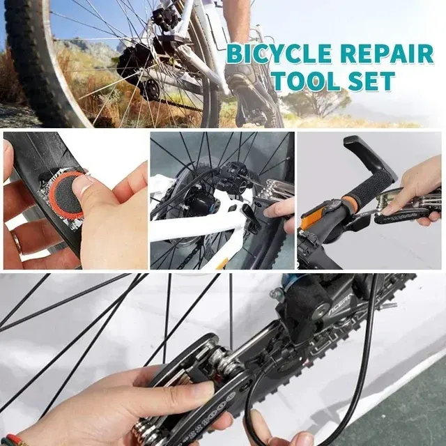 Tragbares Fahrrad-Reparaturset mit Pumpe 3