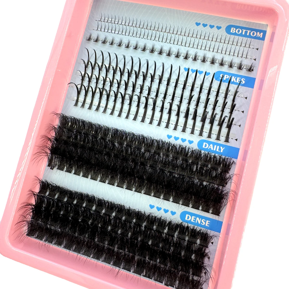 Dicke Spike-Wimpern-Cluster, 15 Reihen 3