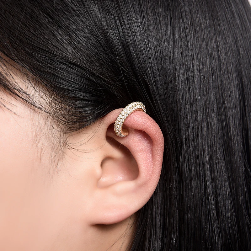 Zirkonia-Ohrclips in Silber ohne Piercing 4