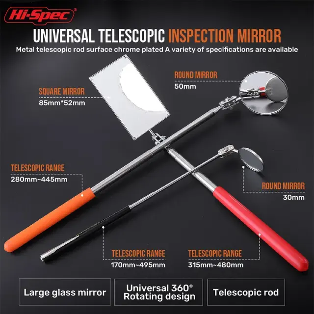 Teleskop-Inspektionsspiegel mit Drehgelenk 3