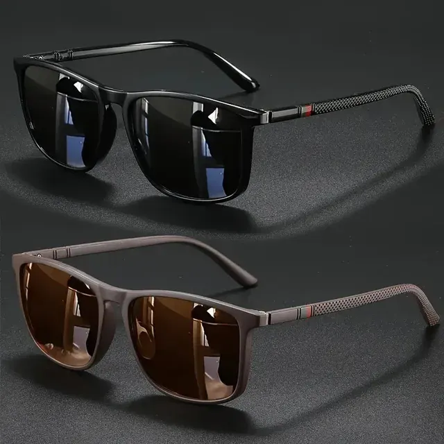 Quadratische Retro-Sonnenbrille im 2er-Set 1