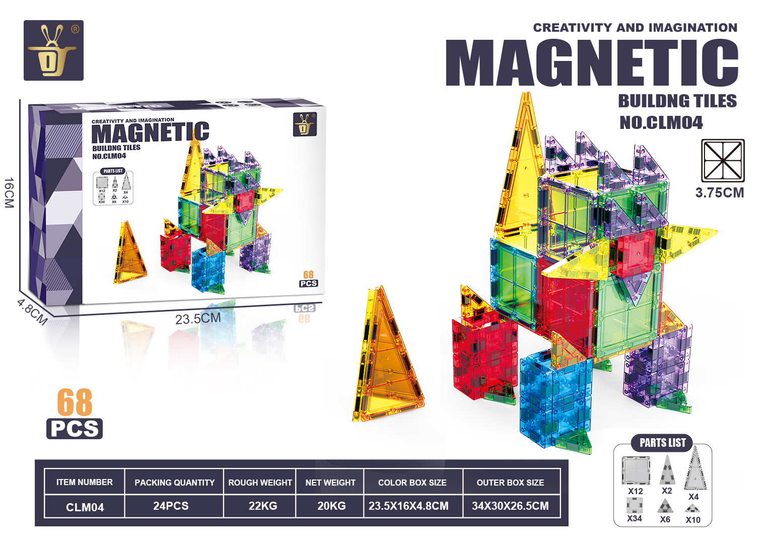 Magnetische Bausteine Set für Kinder 3