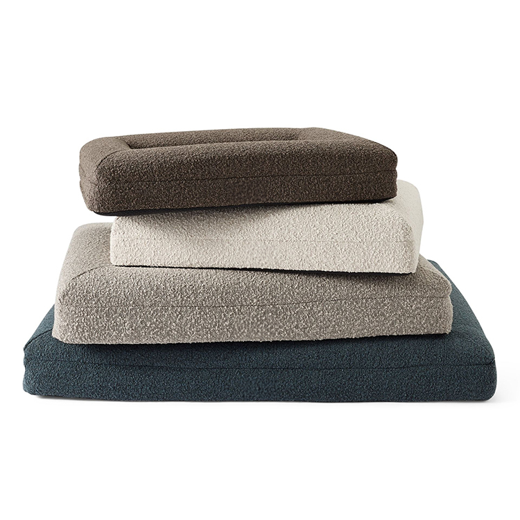 Großes Memory-Foam-Hundebett aus Bouclé 3
