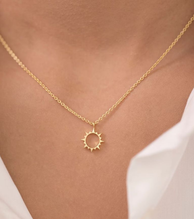 Sonnen-Halskette aus 316L Edelstahl für Damen 2
