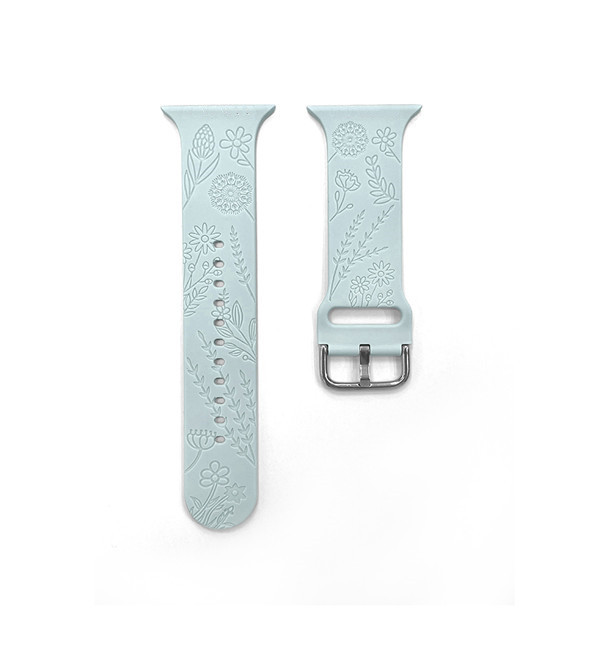 Gravierte Silikon-Ersatzarmbänder für Apple Watch 4