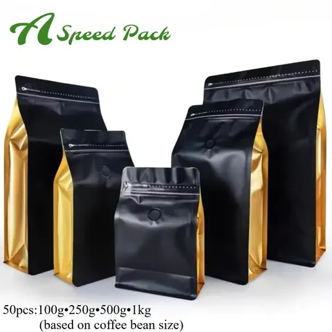 quadratischer Kaffeebeutel mit Ventil