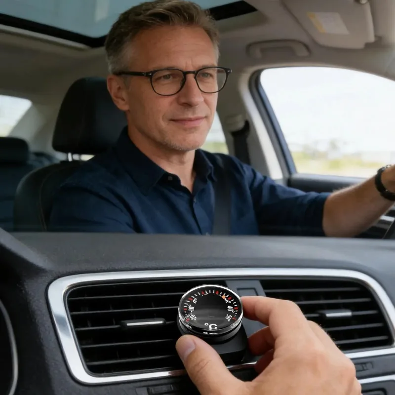 Batterieloses Mini-Autothermometer fürs Armaturenbrett 4