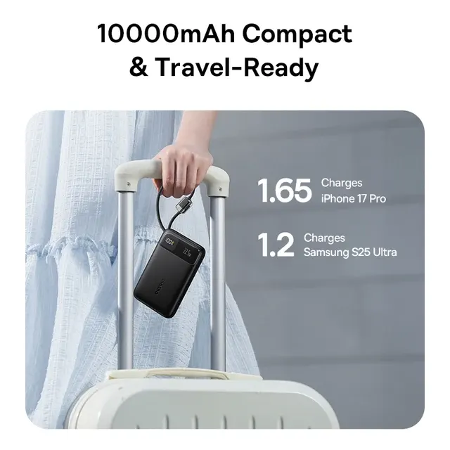 Dünne Powerbank mit Kabel 4