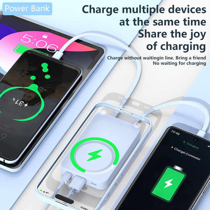 Magnetische Powerbank 15W mit Kabel und Ständer 3