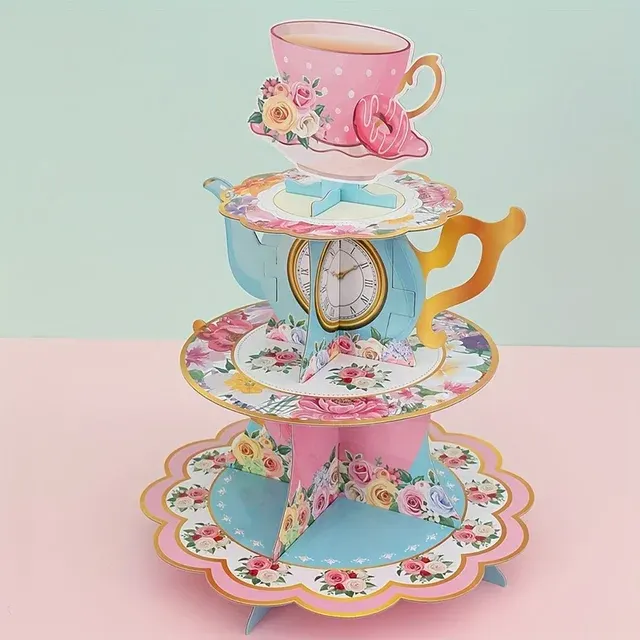 Vintage-Teekannen-Cupcake-Ständer 4
