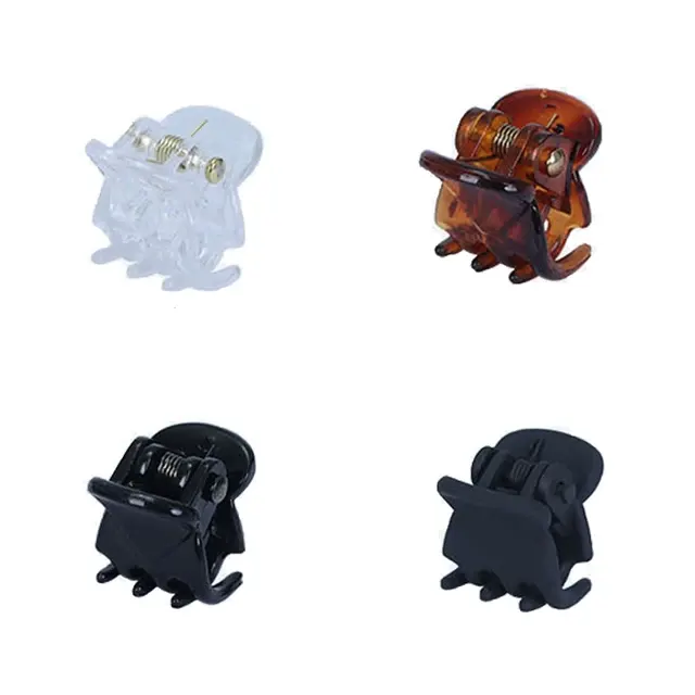 Mini-Haarklauen 1,0 cm Transparent Kunststoff 3