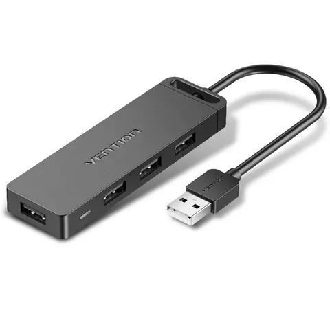 USB-2.0-Vierfach-Hub mit Micro-USB-Netzteil