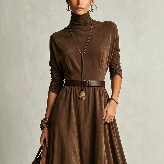 Maxikleid aus Kunstwildleder 4