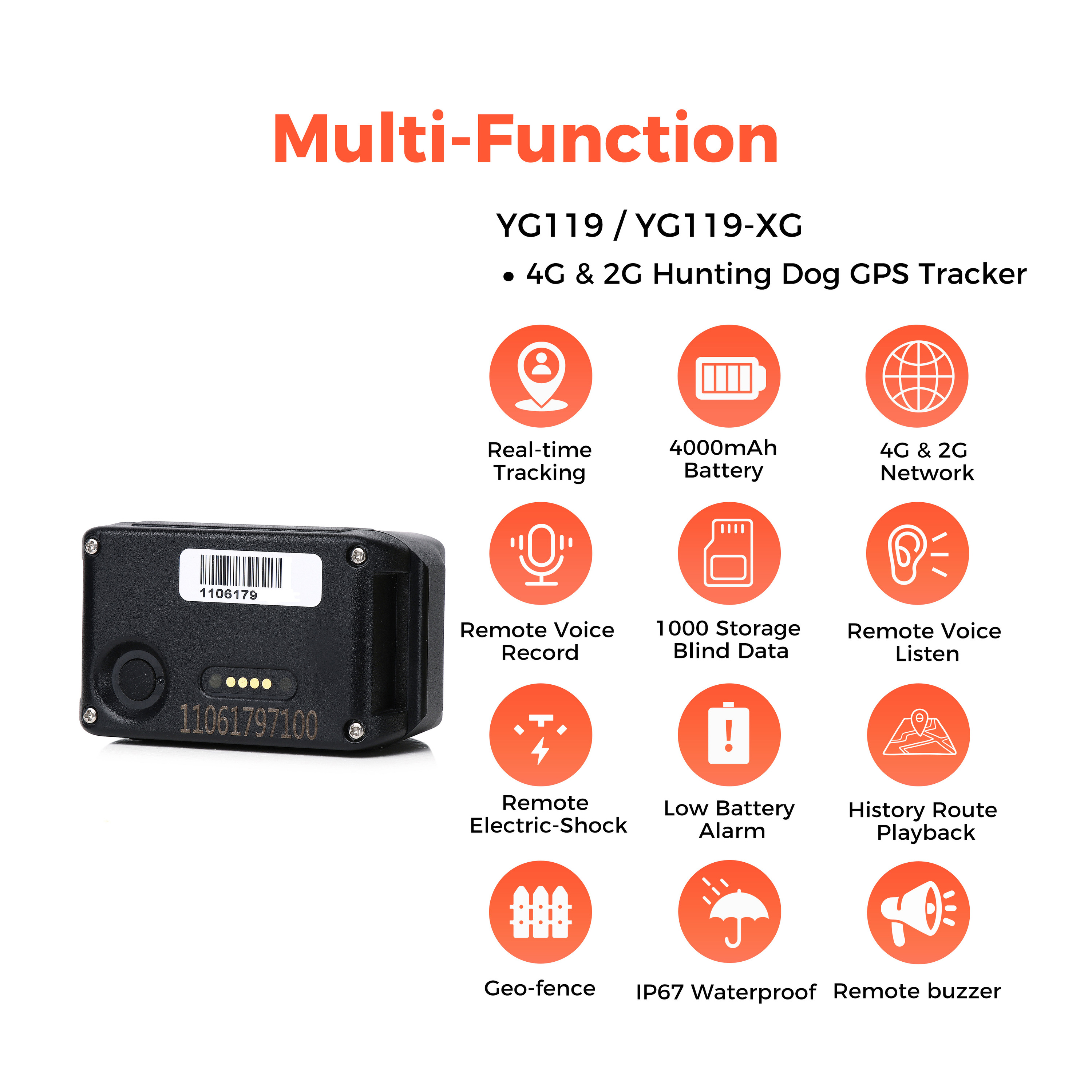 4G GPS-Tracker Halsband IP67 mit Abhörfunktion 2