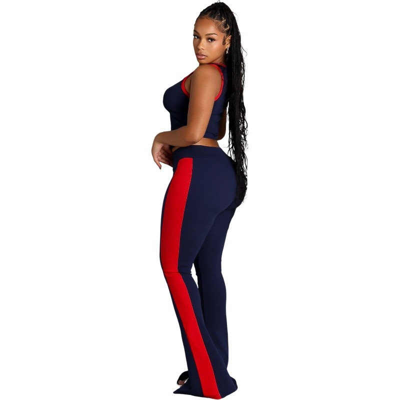 Sexy Damen-Rippset mit Crop-Top und Leggings 2