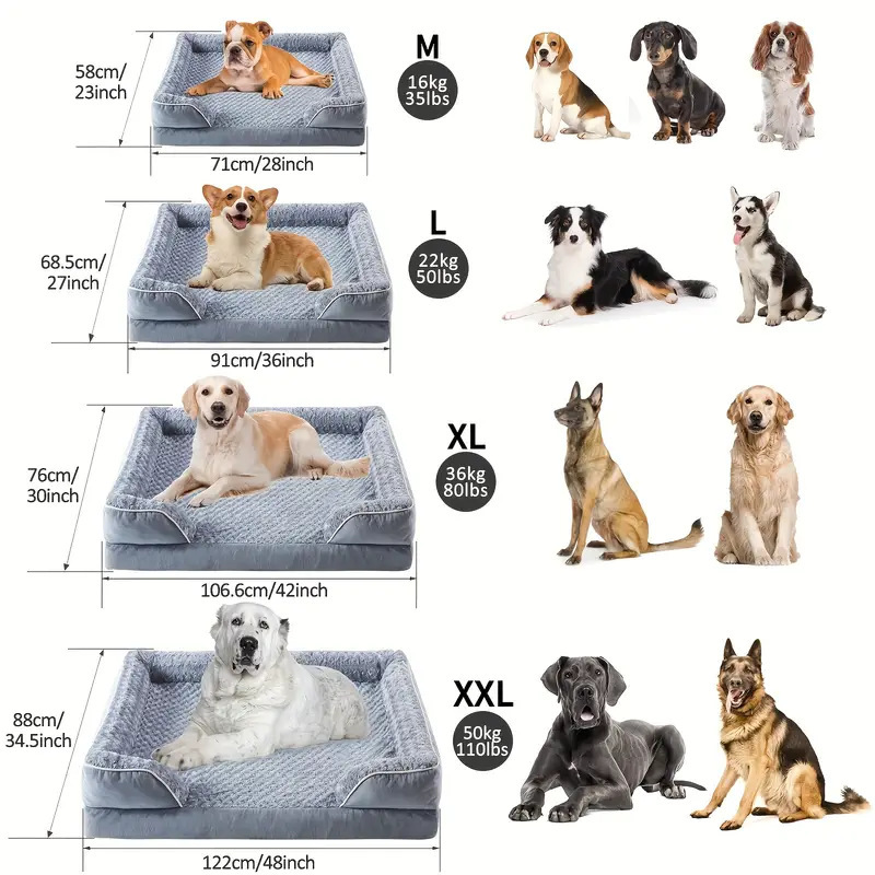 Waschbares Samt-Hundebett im Sofa-Stil 4