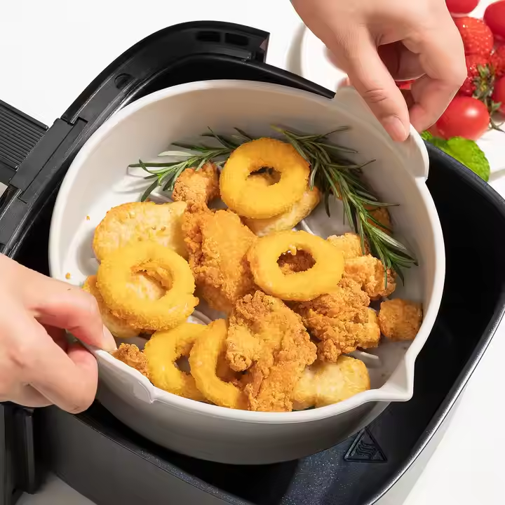 Silikon Backeinlagen für Heißluftfritteuse mit Griff 3