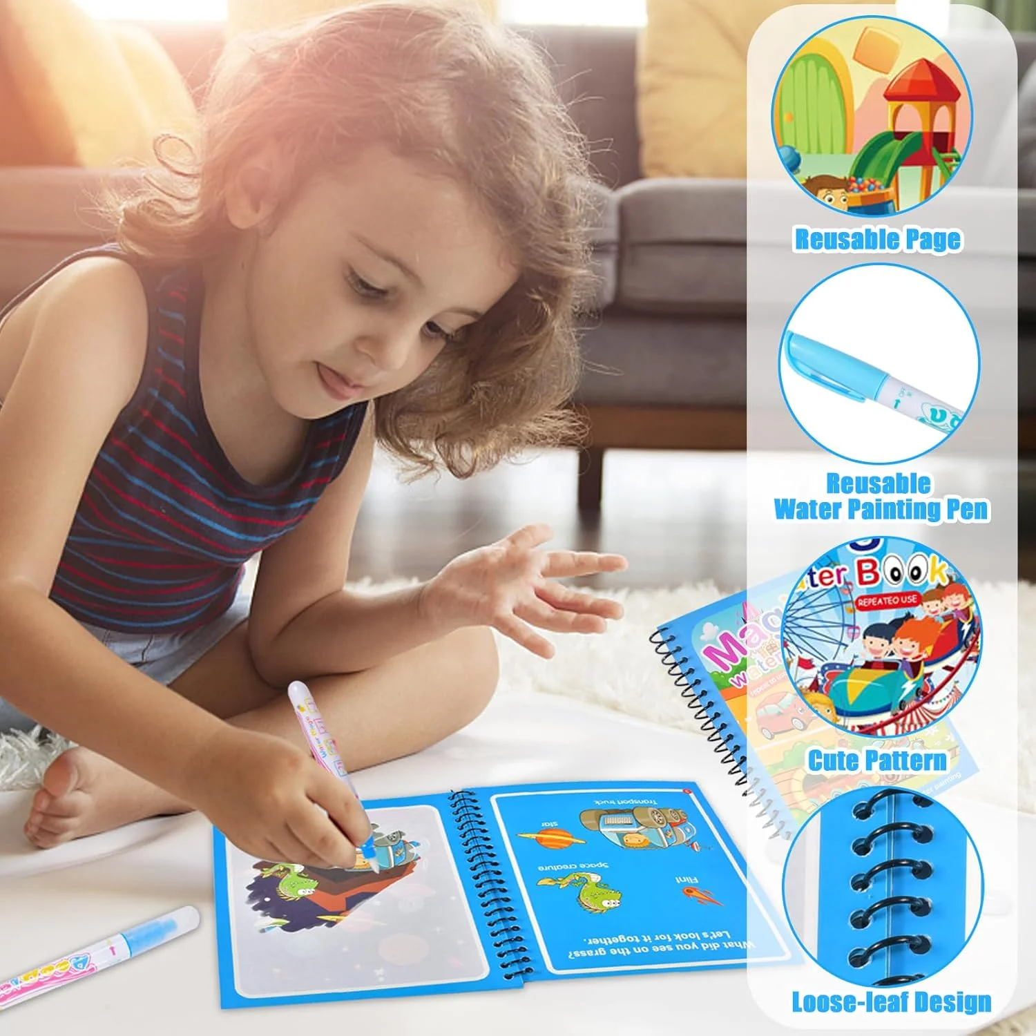 Magisches Wasser-Malbuch aus Montessori-Stil 3