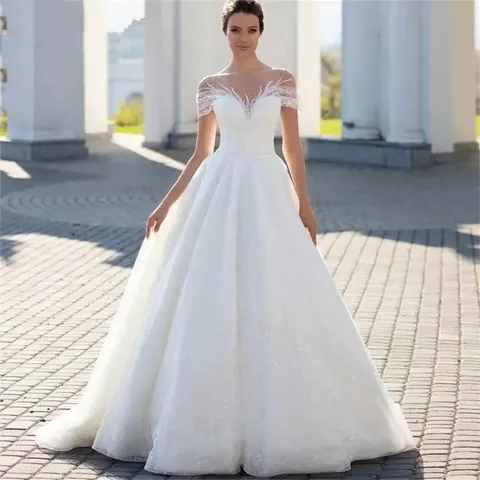 Off-Shoulder-Brautkleid