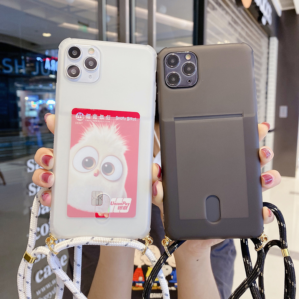 Matte TPU Handyhülle mit Kartenfach