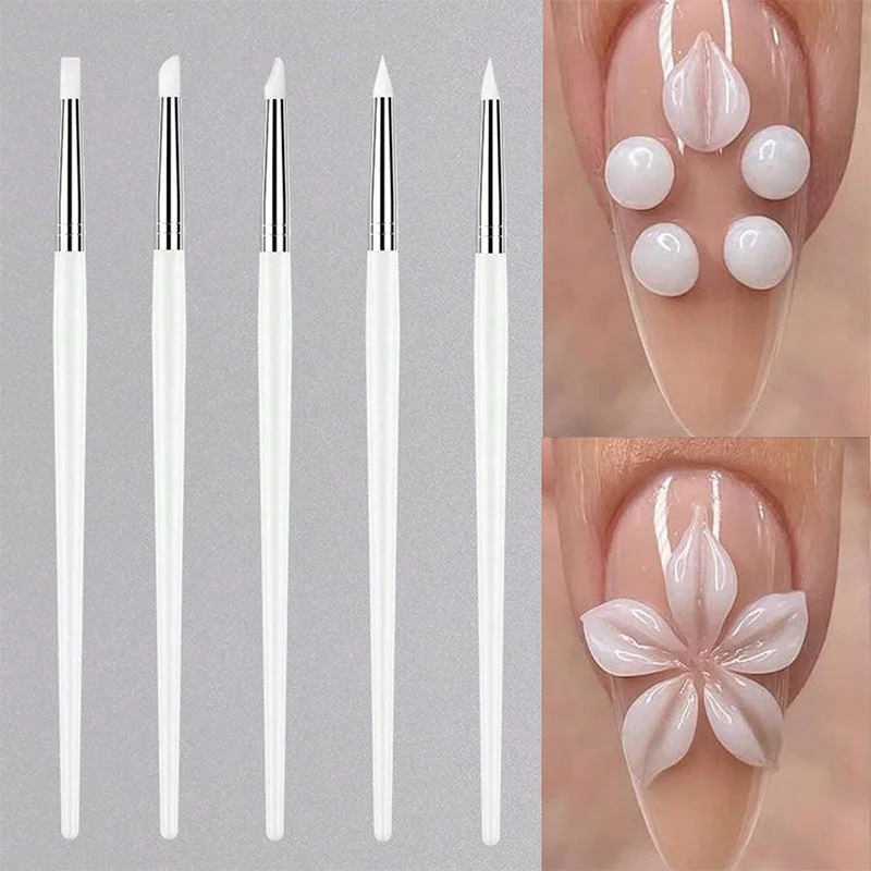 5-teiliges Silikon-Nagelpinsel-Set 2