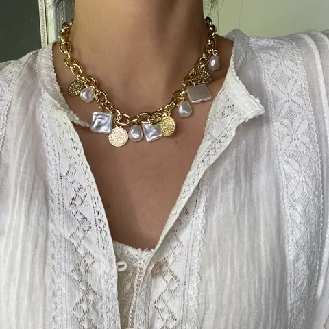 Perlen-Münzkette