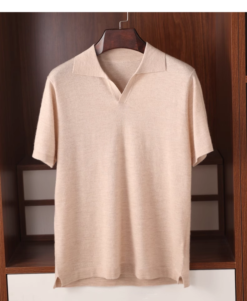 Leichtes Kaschmir-Strickpolo für Herren 4