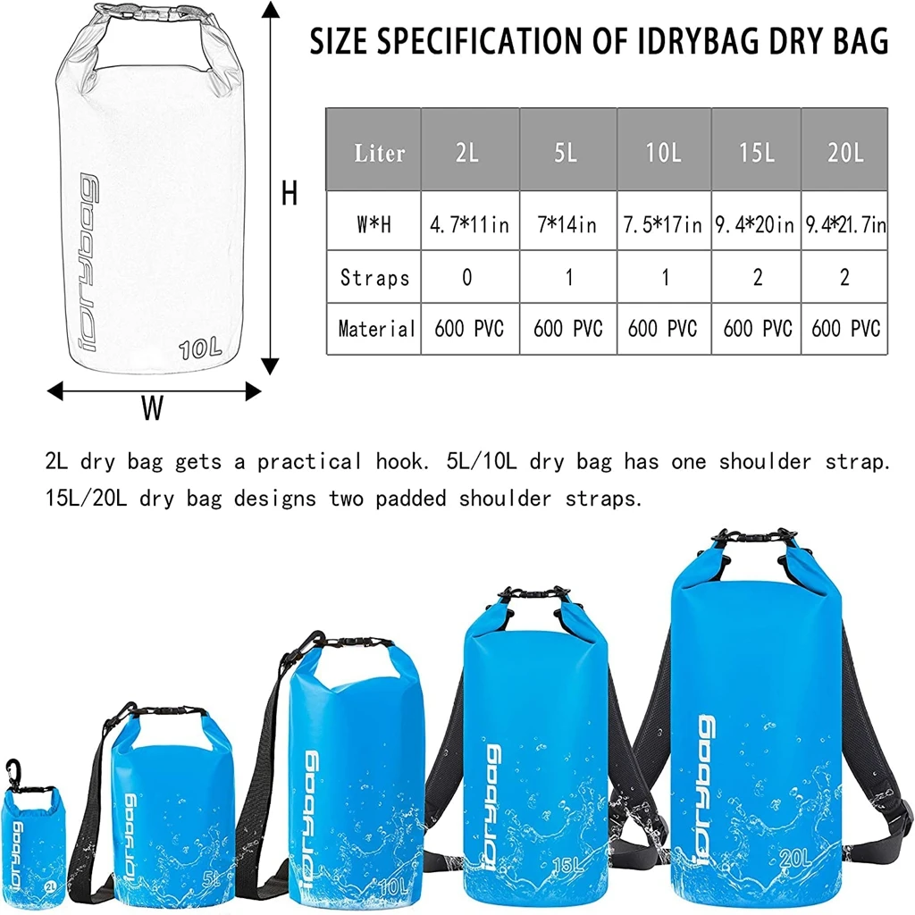 Wasserdichter Trockenrucksack für Wassersport 4