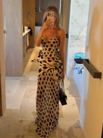Punkte-Maxikleid
