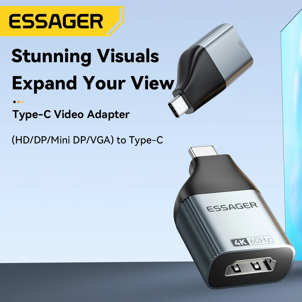 USB-C auf HDMI-DP-VGA Adapter 4K 120Hz 2