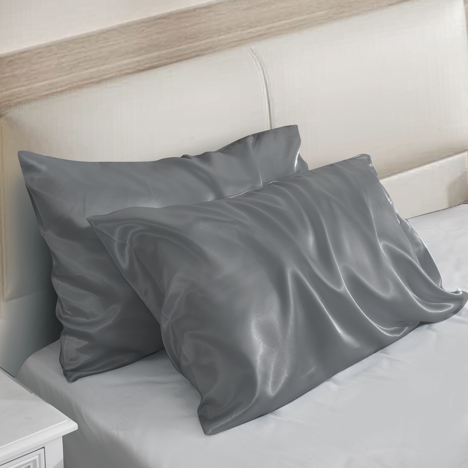 Satin-Kissenbezug aus Seide 20x30 Zoll 4