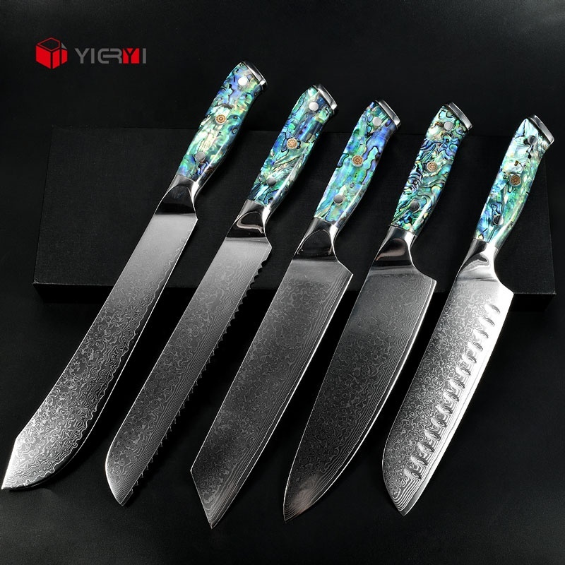 Japanisches Fleischmesser-Set mit Abalone-Griff 3