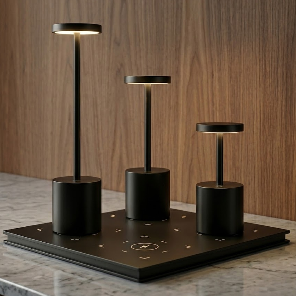 Kabellose LED-Tischlampe mit Touch-Dimmer