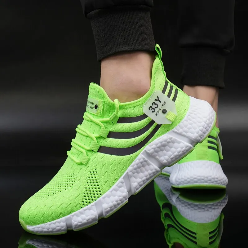 Schwarze atmungsaktive Mesh-Herrensneakers 3
