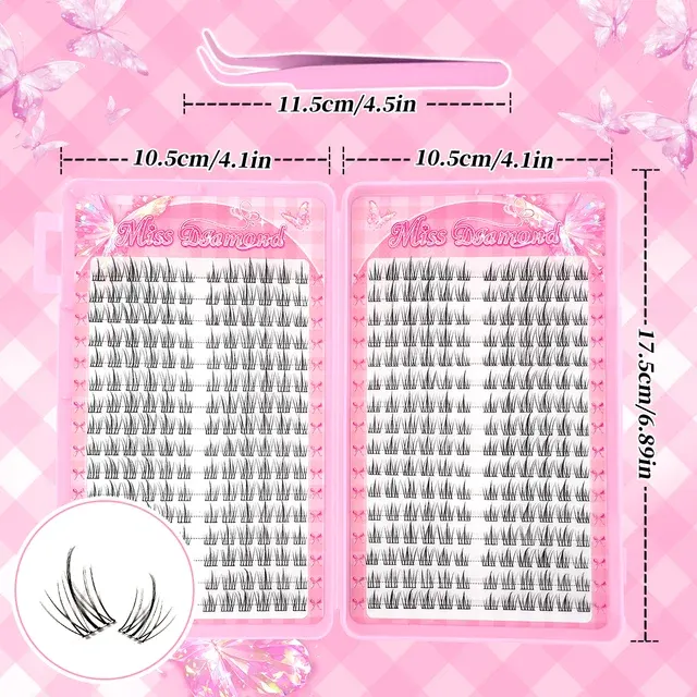 384 Stück Künstliche Wimpern Set 3