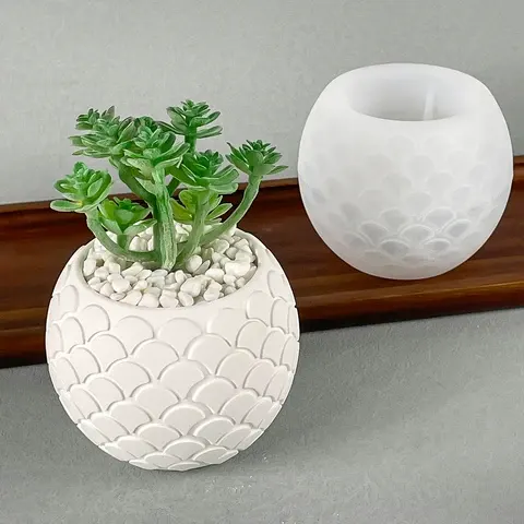 Fischschuppen-Blumentopf-Silikonform