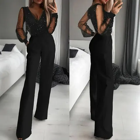 Pailletten-Jumpsuit