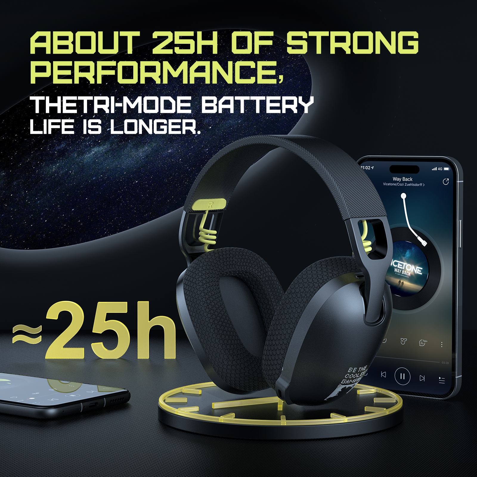 2,4-GHz-Gaming-Headset mit Over-Ear-Kopfhörern 4