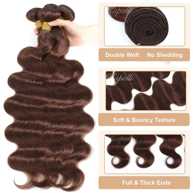 Echthaar-Bundles mit Closure 2