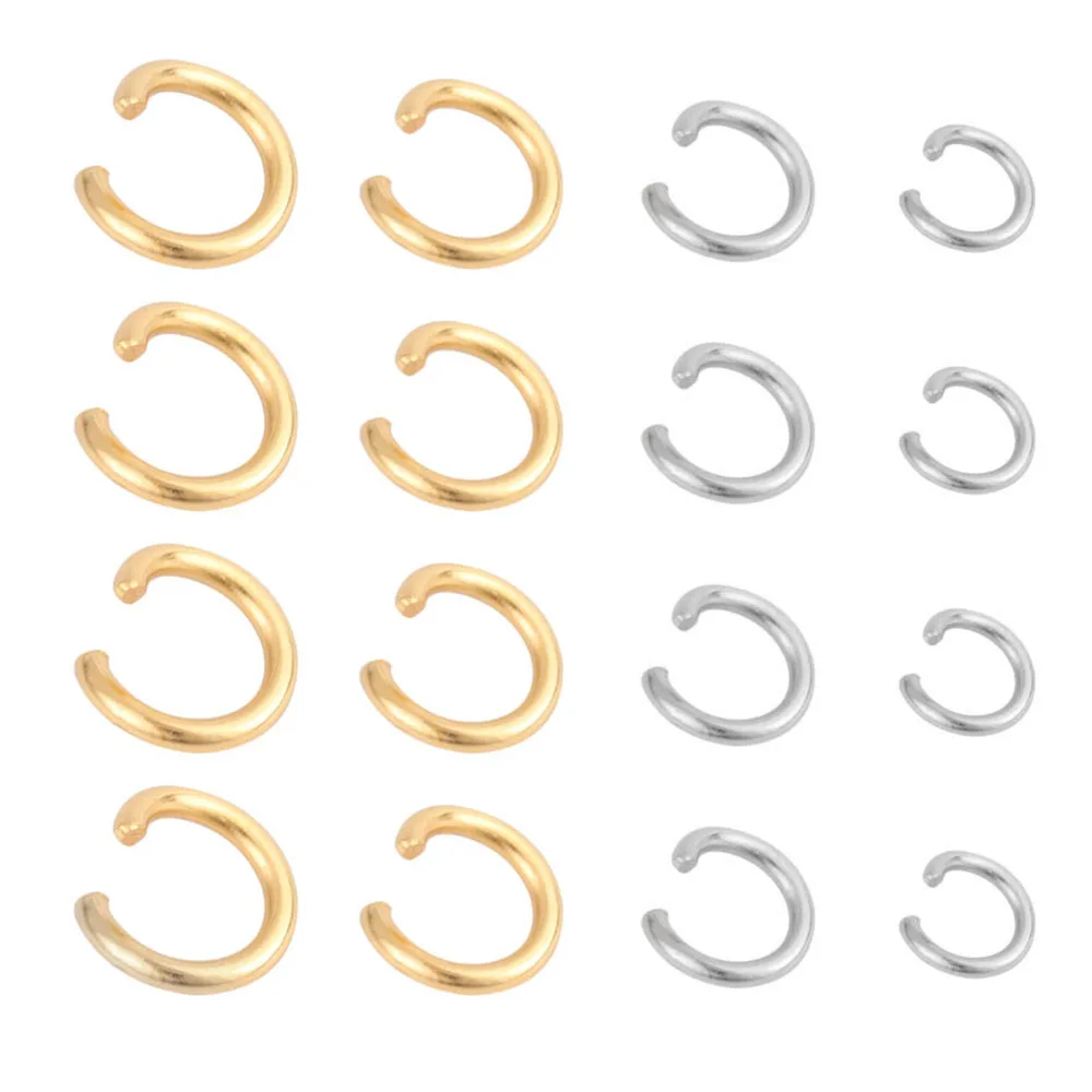 Edelstahl-Spaltringe in Gold und Silber, 100 Stück 3