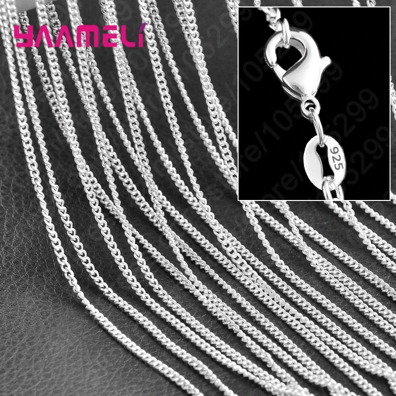Sterlingsilber Charm-Halskette mit Hummerverschluss 2