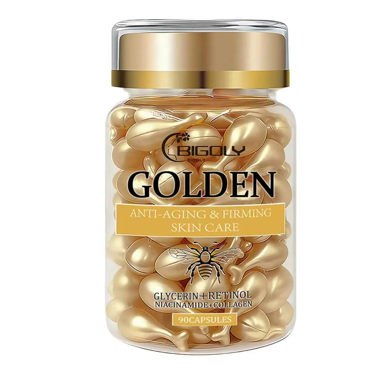 Goldene Essenz-Kapseln für straffende Haut 4