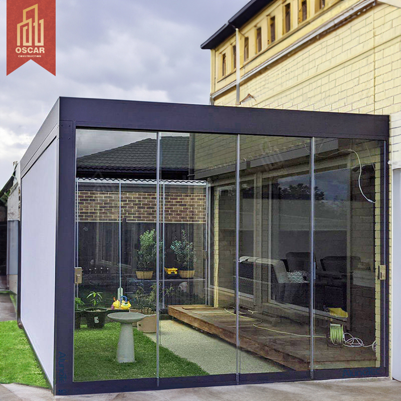 Wasserdichte Balkon-Pergola mit Markise 4