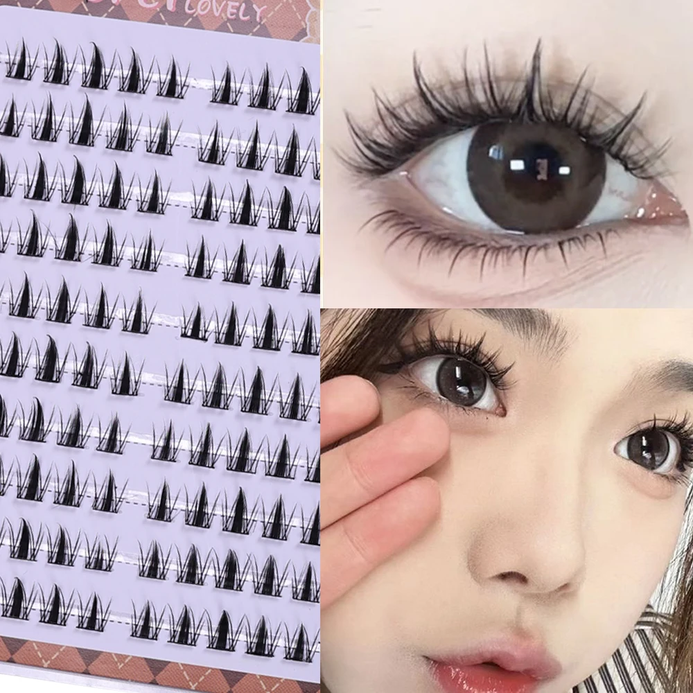 Selbstklebende Cluster-Wimpern im Manga-Stil 4