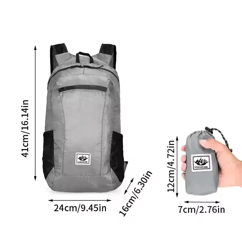 Faltbarer Wasserdichter Reiserucksack 20 Liter 2