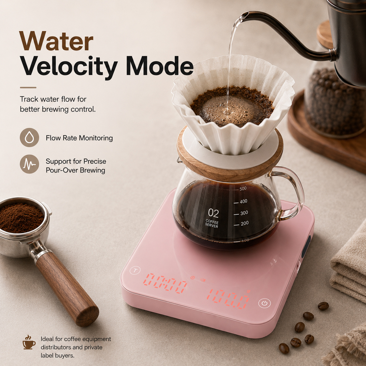 USB-C Espressowaage mit Silikonmatte 4