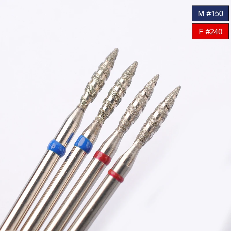 Flammen-Diamant-Nagelbohrer, 2 Stück Set 2