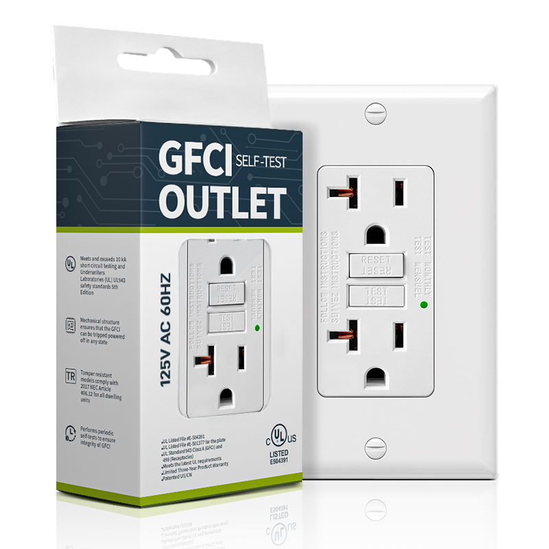 20A GFCI-Steckdose mit LED-Anzeige