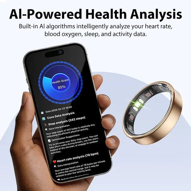 Ultradünner Smart Ring mit Gesundheitsanalyse 4